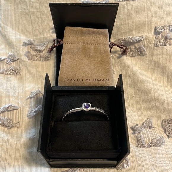 David Yurman Jewelry - David Yurman 4mm sterling silver bracelet with Amethyst